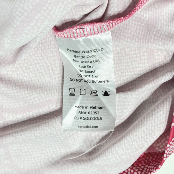 SanSoleil SolTek UPF 50 Cooling 3/4 Zip Golf Shirt Raspberry Pink Women Size L - Picture 8 of 13